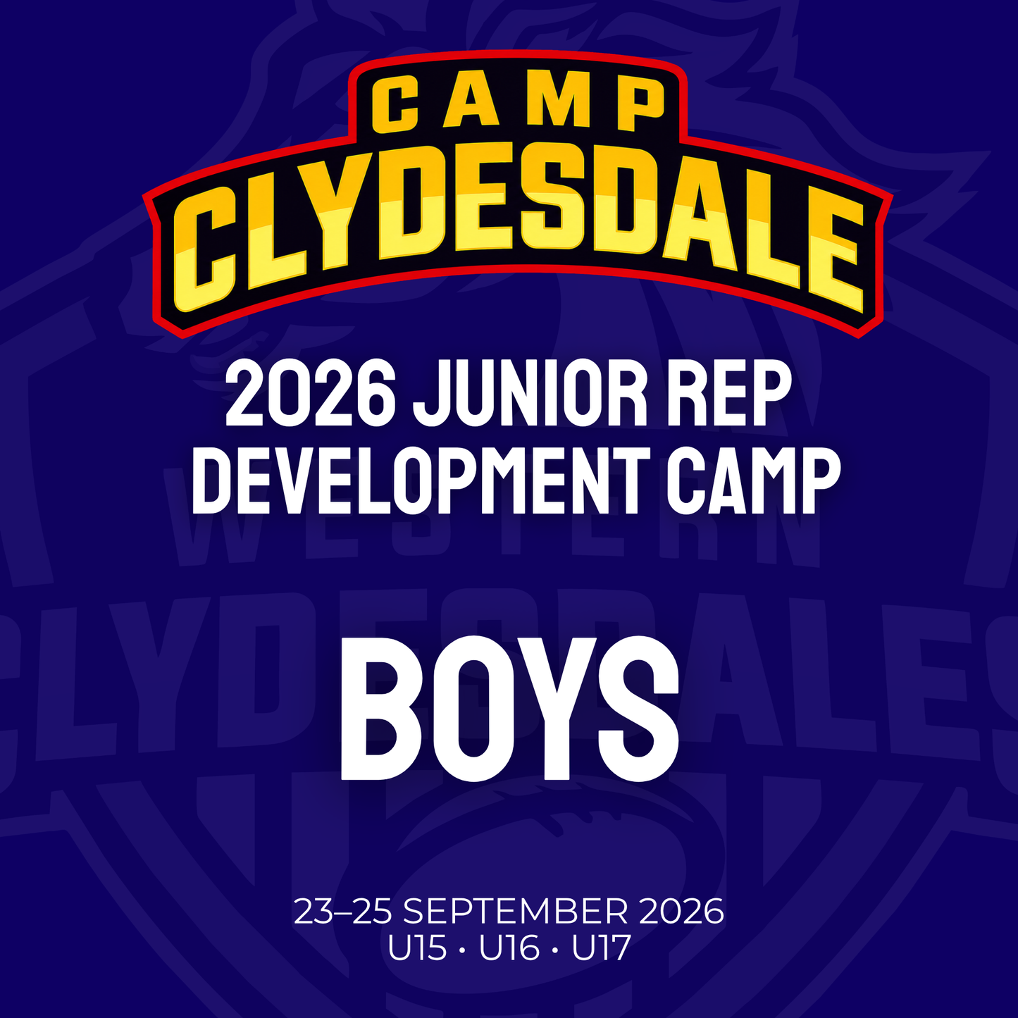 Western Clydesdales 2026 Junior Rep Development Camp - BOYS